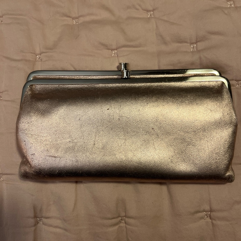 HOBO international Metallic Pink Clutch